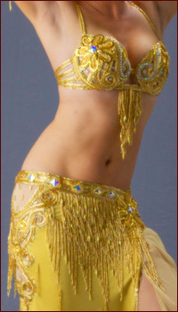 gold bella costume belly dance