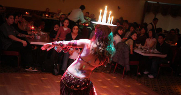 belly dance candles restaurant